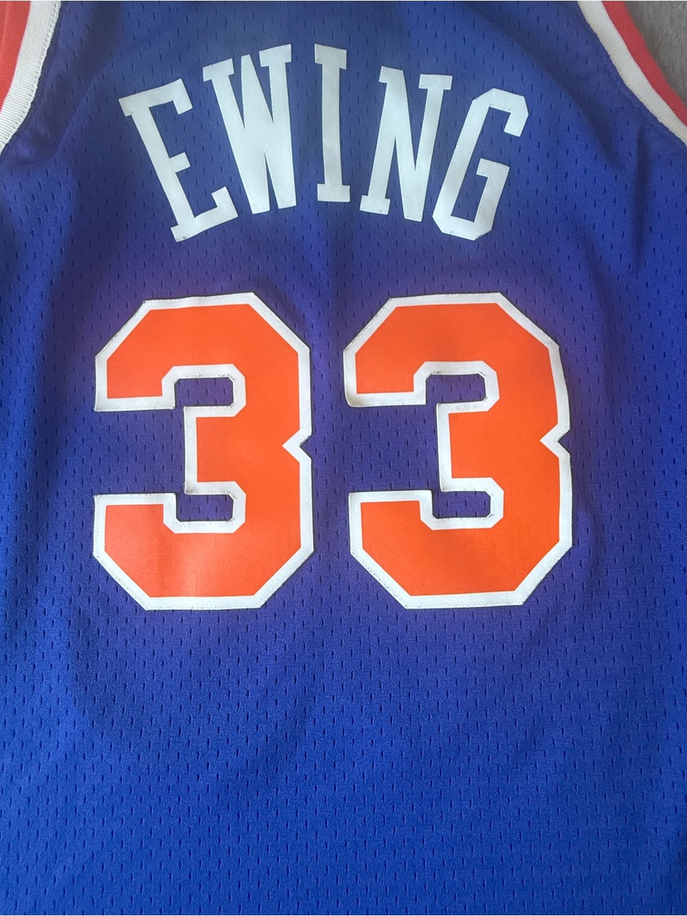 Mitchell & Ness Blue Orange New York #33 Hardwood Classics Jersey - Picture 4 of 8